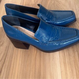 Vince Camuto Blue Patent Leather Loafers